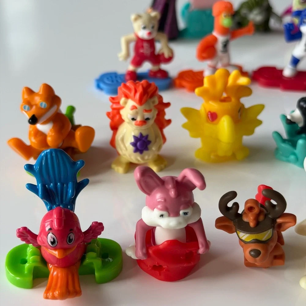 Colorful Kinder Surprise & Mix Toys Lot - 58 Animals Figurine Set